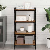 Police za knjige 4 pcs Smeđa 60 x 40 x 1,5 cm Konstruirano drvo | shoptok.hr
