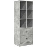  Stol s ladicama s policom s pohranom 2 pcs Betonski sivi | shoptok.hr