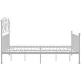  Posteljni okvir bel kovinski 160x200 cm, (20606244) | Shoptok.si