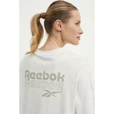 Reebok Bombažna kratka majica ženska, bež barva, 100075401