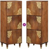  Highboard s policom Smeđa 40 x 33 x 110 cm Čvrsto drvo manga | shoptok.hr