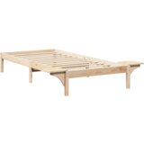 vidaXL Posteljni okvir z nočnimi omaricami Rjava 75 x 190 cm Rjava | Shoptok.si