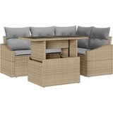  Sjedeća garnitura za vrt s jastukom 5 pcs Bež i svijetlo siva | shoptok.hr