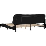  Okvir kreveta s LED svjetlima crni 200 x 200 cm od tkanine | shoptok.hr