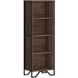 Maison Chic Knjižna omara - Knjižni regal rjavi hrast 50x31x137,5 cm inženirski les, (21725182) Cene