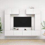 Furnova Komplet TV omaric 6-delni bela inženirski les, (21922895) Cene
