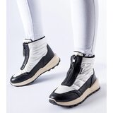 Gemre White insulated snow boots with a zipper Ritter | Shoptok.si