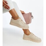 Gemre Beige leather sneakers Samaha | Shoptok.si
