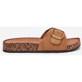 Boto Women's Sandals With Buckle On Cork Platform Camel Zavira | Shoptok.si