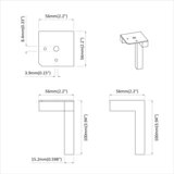  Stativne Noge 12 pcs Crna 57 x 57 x 100 mm Željezo | shoptok.hr