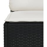  10-dijelni set vrtnih sofa s jastucima crni od poliratana Crna 63.5 x 63.5 x 62 cm | Shoptok.si