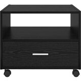 vidaXL Klubska miza Črni hrast 55 x 55 x 45 cm Konstruiran les | Shoptok.si