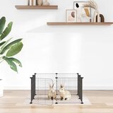  Kavez za kućne ljubimce s 8 panela i vratima crni 35x35 cm čelik | shoptok.hr