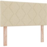  Postelja z vzmetnico z vzmetnico krema 80 x 200 cm blago, (5000127824) Slike