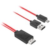 Cabletech HDMI kabel MHL na mikro USB M. in USB M.. za telefone, 1,5m, (20811595) | Shoptok.si