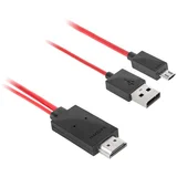 HDMI kabel MHL na mikro USB M. in USB M.. za telefone, 1,5m, (20811595)