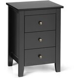 Costway Nočna mizica Nočna mizica s 3 predali 46 x 37 x 65 cm, (5000065543) Cene