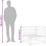  Kutne vrtne sofe 2 kom 70 x 70 x 67 cm od masivne borovine | shoptok.hr