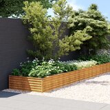 vidaXL Vrtna visoka greda 579x100x36 cm corten jeklo Cene
