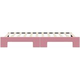 vidaXL Izvlečna dnevna postelja roza 90x200 cm žamet | Shoptok.si