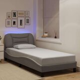  Posteljni okvir z LED brez vzmetnice Taupe 90x190cm Tkanina | Shoptok.si