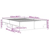  Okvir za krevet boja hrasta 120 x 200 cm od konstruiranog drva | shoptok.hr