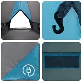  Teepee šator s krovom Plava i siva 490 x 410 x 210 cm | shoptok.hr