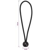 Bungee uže s lopticama 100 kom. Crna 4 mm x 22 cm Polipropilen - 100 | shoptok.hr