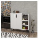 Hanah home Leskar multifunkcionalna komoda s ladicama, 90 x 90,6 x 29,6 cm, bijela | Eponuda.ba