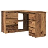 vidaXL Kutni radni stol staro drvo 145x100x76 cm konstruirano drvo | shoptok.hr