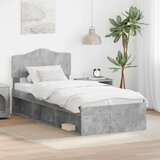  Okvir za krevet s uzglavljem Betonska siva 100 x 200 cm | shoptok.hr