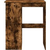 vidaXL Barska miza s policami dimljen hrast 90x47,5x103,5 cm inž. les | Shoptok.si