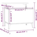  Stolić za kavu Smeđi hrasta 60 x 44 5 x 45 cm konstruirano drvo | shoptok.hr