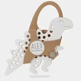 Big Wooden Lacing Toy Dinosaur Alex aktivna igračka 22 cm x 15 cm x 0,7 cm 1 kom