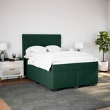  Krevet s oprugama i madracem tamnozeleni 140x190 cm baršunasti | shoptok.hr