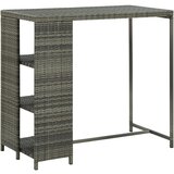 The Living Store Barska miza s stojalom za shranjevanje siva 120x60x110 cm - Barska Miza, (21493766) Cene