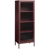 Crvena metalna vitrina Bronco, visina 160 cm