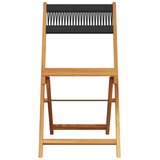 3-dijelni bistro set od polipropilen i masivnog drva crni | Eponuda.com