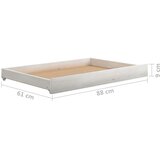  Dnevni ležaj s ladicama 90 x 200 cm bijeli od masivne borovine | Eponuda.ba