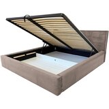 MID.YOU OBLAZINJENA POSTELJA 140 cm x 200 cm , les, tekstil, leseni material svetlo rjava | Shoptok.si