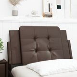 Maison Chic posteljno vzglavje - vzglavna omarica - vzglavna stranica rjava 90 cm umetno usnje, (21704009) | Shoptok.si