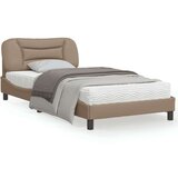  Okvir kreveta s LED svjetlom cappuccino 100x200 cm umjetna koža Cijene