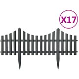 vidaXL Obroba za trato 17 kosov antracitna 10 m PP | Shoptok.si
