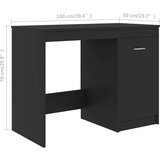  Pisalna miza siva 100x50x76 cm iverna plošča, (20608914) | Shoptok.si