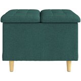  Otoman za pohranu Tamnozelena 60 x 60 x 45 cm tkanina | shoptok.hr