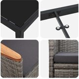 vidaXL set od 9 komada vrtne blagovaonske garniture s jastucima sive poli ratan | shoptok.hr