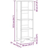 vidaXL Knjižna omara siva sonoma 50x31x137,5 cm inženirski les | Shoptok.si