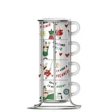 Set 4 Å¡olje nasloÅ¾ivih Cappuccino