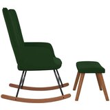 Gugalni stol s stolčkom temno zelen žamet, (20939324) | Shoptok.si