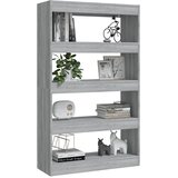 Ormarić za knjige / pregrada sivi hrast 80 x 30 x 135 cm drveni | shoptok.hr